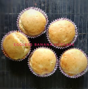 Eggless Banana Cupcakes