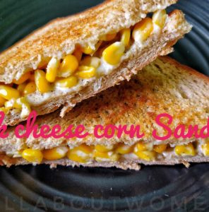 Quick Cheese Corn Sandwich